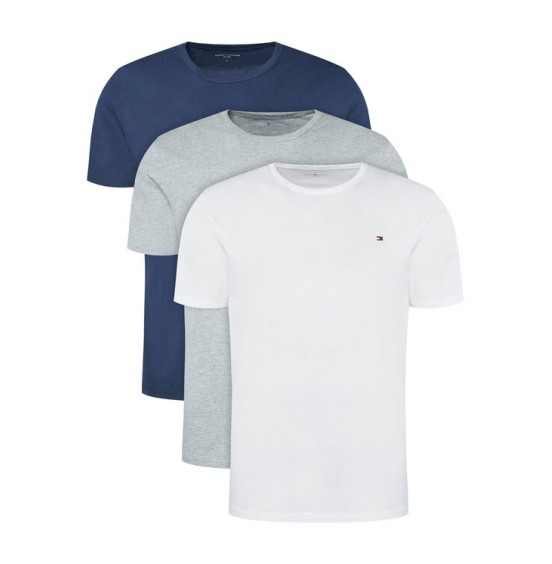 TOMMY HILFIGER ΑΝΔΡΙΚΑ T-SHIRT 3 τεμάχια UM0UM03870-05 BLUE WHITE GREY