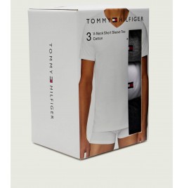 TOMMY HILFIGER ΑΝΔΡΙΚΑ T-SHIRT 3 τεμάχια UM0UM03870 BLACK WHITE GREEN