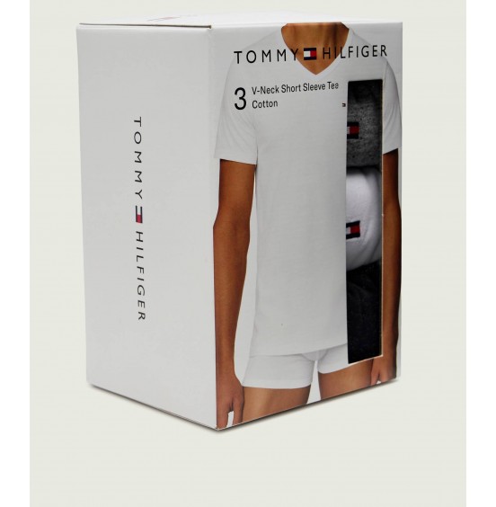 TOMMY HILFIGER ΑΝΔΡΙΚΑ T-SHIRT 3 τεμάχια UM0UM03870 BLACK WHITE GREEN