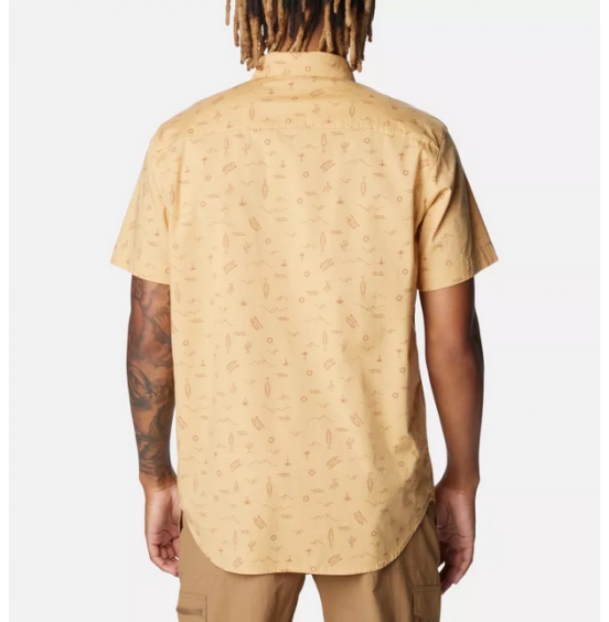 COLUMBIA ΑΝΔΡΙΚΟ ΚΟΝΤΟΜΑΝΙΚΟ ΠΟΥΚΑΜΙΣΟ RAPID RIVERS PRINTED SHORTSLEEVE SHIRT 1768931-292 LIGHT CAMEL