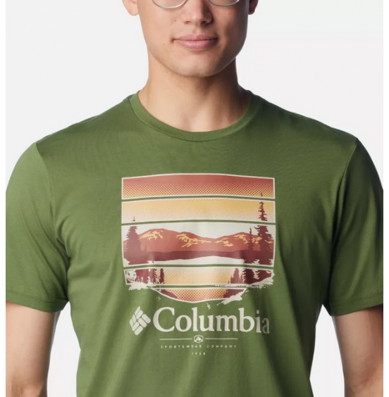 COLUMBIA ΑΝΔΡΙΚΟ T-SHIRT PATH LAKE GRAPHIC TEE II 1934814-352 GREEN