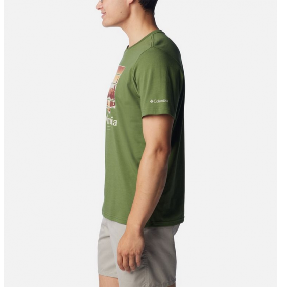 COLUMBIA ΑΝΔΡΙΚΟ T-SHIRT PATH LAKE GRAPHIC TEE II 1934814-352 GREEN
