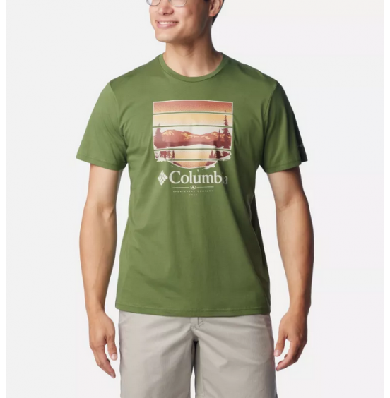 COLUMBIA ΑΝΔΡΙΚΟ T-SHIRT PATH LAKE GRAPHIC TEE II 1934814-352 GREEN