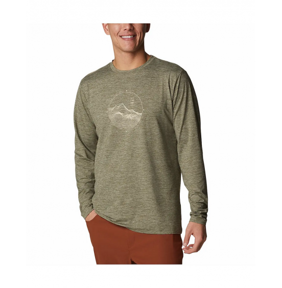 COLUMBIA TECH TRAIL GRAPHIC LONG SLEEVE 1951421-397 ΑΝΤΡΙΚΗ ΜΑΚΡΥΜΑΝΙΚΗ ΜΠΛΟΥΖΑ LIGHT GREEN