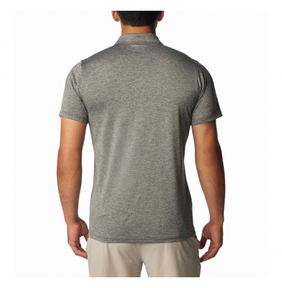 COLUMBIA HIKE POLO 1990401-011 ΑΝΔΡΙΚΟ ΤΕΧΝΙΚΟ POLO BLACK HEATHER