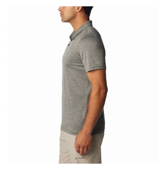 COLUMBIA HIKE POLO 1990401-011 ΑΝΔΡΙΚΟ ΤΕΧΝΙΚΟ POLO BLACK HEATHER