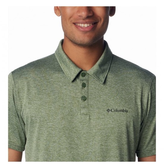 COLUMBIA HIKE POLO 1990401-352 ΑΝΔΡΙΚΟ ΤΕΧΝΙΚΟ POLO CANTEEN HEATHER