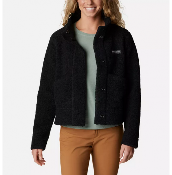 COLUMBIA PANORAMA SNAP FLEECE JACKET 2012654-010 BLACK