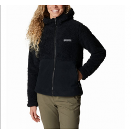 COLUMBIA WINTER PASS SHERPA HOODED FULL ZIP 2013293-013 BLACK