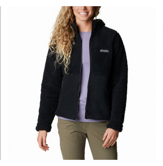 COLUMBIA WINTER PASS SHERPA HOODED FULL ZIP 2013293-013 BLACK
