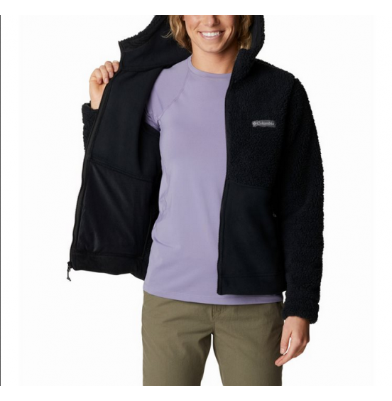 COLUMBIA WINTER PASS SHERPA HOODED FULL ZIP 2013293-013 BLACK