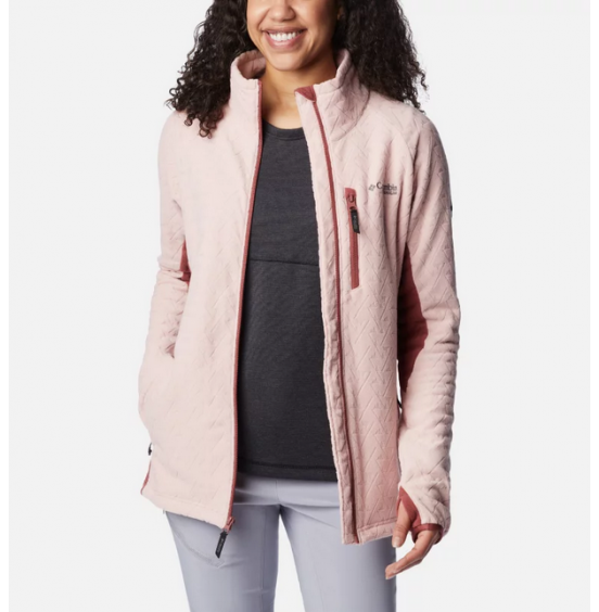 COLUMBIA TITAN PASS 3.0 FULL ZIP FLEECE 2053451-626 DUSTY PINK