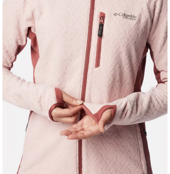 COLUMBIA TITAN PASS 3.0 FULL ZIP FLEECE 2053451-626 DUSTY PINK