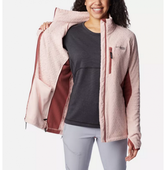COLUMBIA TITAN PASS 3.0 FULL ZIP FLEECE 2053451-626 DUSTY PINK