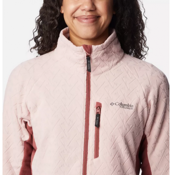 COLUMBIA TITAN PASS 3.0 FULL ZIP FLEECE 2053451-626 DUSTY PINK