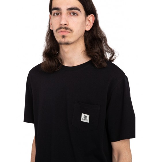 ELEMENT BASIC POCKET LABEL ELYKT00116-FBK ΑΝΔΡΙΚΟ T-SHIRT BLACK