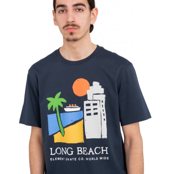ELEMENT LONG BEACH WORLDWIDE ELYZT00401-ECN ΑΝΔΡΙΚΟ T-SHIRT BLUE