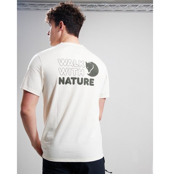 FJALLRAVEN WALK WITH NATURE T-SHIRT 12600216-113 CHALK WHITE