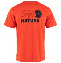 FJALLRAVEN WALK WITH NATURE T-SHIRT 12600216-214 FLAME ORANGE