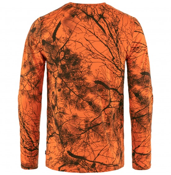 FJALLRAVEN VÄRMLAND WOOL LS M 86673-261 ΜΑΛΛΙΝΗ ΜΠΛΟΥΖΑ ORANGE CAMO