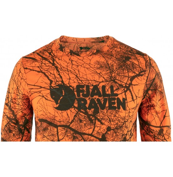 FJALLRAVEN VÄRMLAND WOOL LS M 86673-261 ΜΑΛΛΙΝΗ ΜΠΛΟΥΖΑ ORANGE CAMO