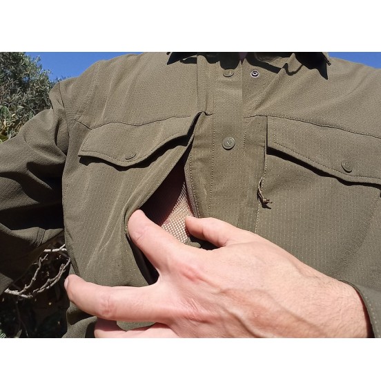 FJALLRAVEN ABISKO TREKKING SHIRT 87935-622 LIGHT OLIVE
