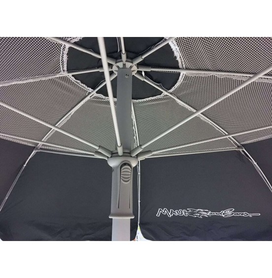 MAUI AND SONS ΣΠΑΣΤΗ ΟΜΠΡΕΛΑ ΘΑΛΑΣΣΗΣ ΑΛΟΥΜΙΝΙΟΥ ΔΙΑΜΕΤΡΟΥ 2.20m ΜΕ UPF50+ ΠΡΟΣΤΑΣΙΑ ΚΑΙ ΑΕΡΑΓΩΓΟ 1560 ΔΙΑΦΟΡΑ ΧΡΩΜΑΤΑ