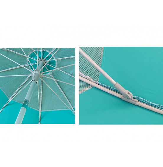 MAUI AND SONS ΣΠΑΣΤΗ ΟΜΠΡΕΛΑ ΘΑΛΑΣΣΗΣ ΑΛΟΥΜΙΝΙΟΥ ΔΙΑΜΕΤΡΟΥ 1.9m ΜΕ UV ΠΡΟΣΤΑΣΙΑ ΚΑΙ ΑΕΡΑΓΩΓΟ 1564 ΠΕΤΡΟΛ