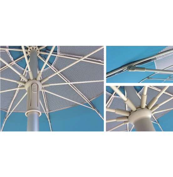 MAUI AND SONS ΣΠΑΣΤΗ ΟΜΠΡΕΛΑ ΘΑΛΑΣΣΗΣ ΑΛΟΥΜΙΝΙΟΥ ΔΙΑΜΕΤΡΟΥ 1.9m ΜΕ UV ΠΡΟΣΤΑΣΙΑ ΚΑΙ ΑΕΡΑΓΩΓΟ 1566 ΘΑΛΑΣΣΙ