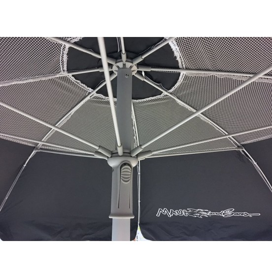 MAUI AND SONS ΣΠΑΣΤΗ ΟΜΠΡΕΛΑ ΘΑΛΑΣΣΗΣ ΑΛΟΥΜΙΝΙΟΥ ΔΙΑΜΕΤΡΟΥ 1.9m ΜΕ UV ΠΡΟΣΤΑΣΙΑ ΚΑΙ ΑΕΡΑΓΩΓΟ 1910 ΜΑΥΡΟ