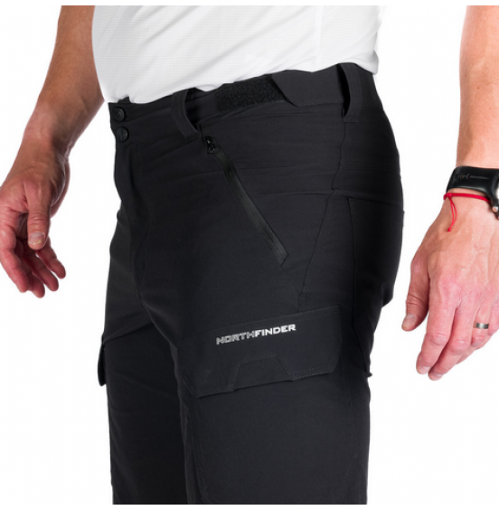 NORTHFINDER BE-3477-OR-269 RUSTY MENS TREKKING CARGO STRETCH SHORT BLACK