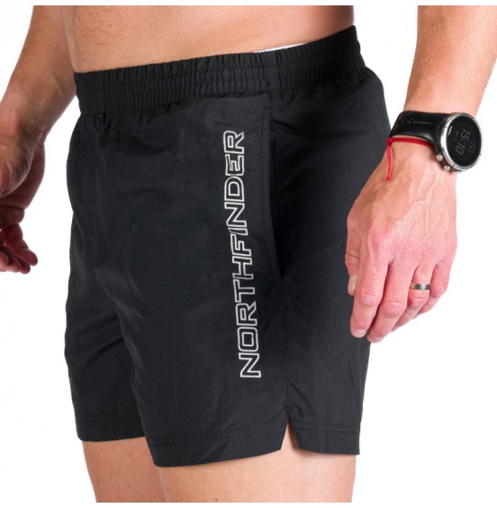 NORTHFINDER BE-3486SP-269 NATHANIAL Men's beach shorts BLACK