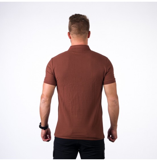 NORTHFINDER PIQUE TR-3551SP-293 MENS POLO BROWN