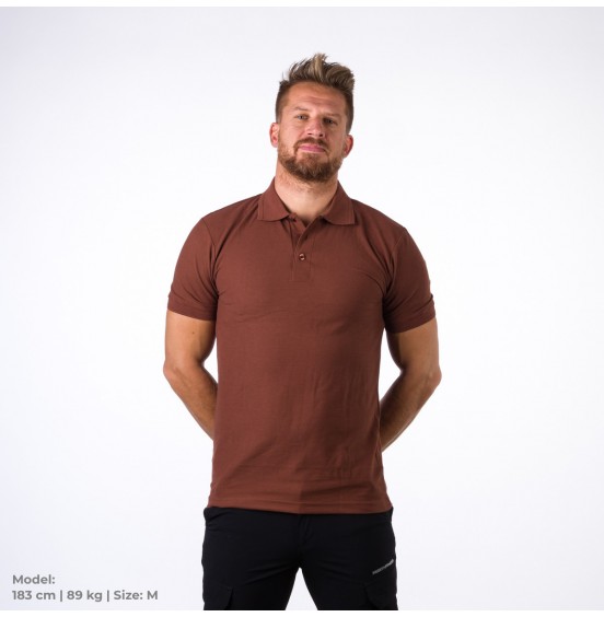 NORTHFINDER PIQUE TR-3551SP-293 MENS POLO BROWN