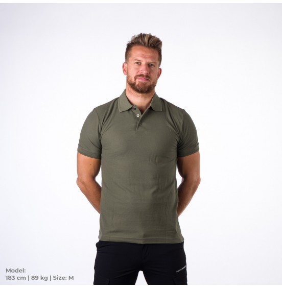 NORTHFINDER PIQUE TR-3551SP-305 MENS POLO DARK OLIVE