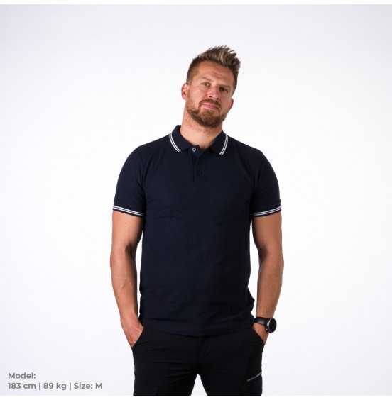 NORTHFINDER FREDDIE TR-3552SP-298 MENS POLO DARK BLUE