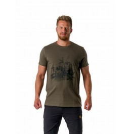 NORTHFINDER BART TR-3811AD-460 Men's Organic Cotton T-Shirt BLACK OLIVE