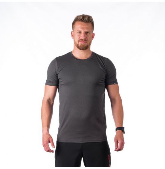 NORTHFINDER TR-3927OR-274 JONES Men's active T-shirt BLACK MELANGE