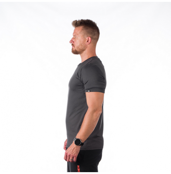 NORTHFINDER TR-3927OR-274 JONES Men's active T-shirt BLACK MELANGE