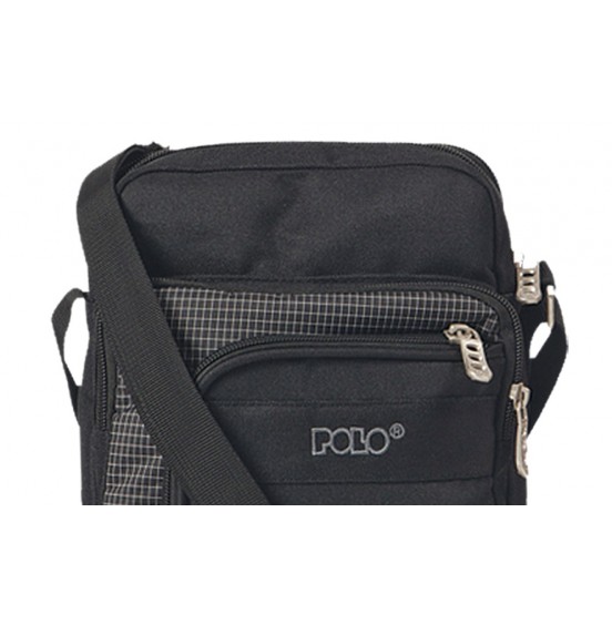 POLO SHOULDER BAG STRIKE L 907008 ΤΣΑΝΤΑΚΙ ΩΜΟΥ BLACK