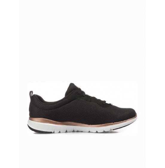 SKECHERS BOUNTIFUL 12606-ΒKRG ΓΥΝΑΙΚΕΙΑ ΑΘΛΗΤΙΚΑ ΠΑΠΟΥΤΣΙΑ ΜΑΥΡΑ 