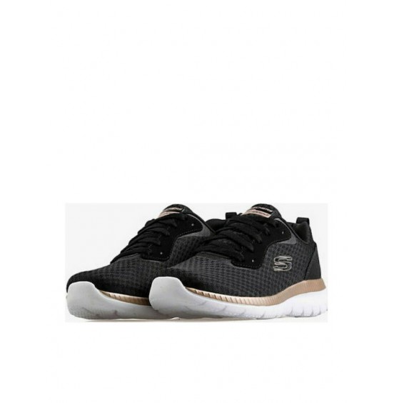 SKECHERS BOUNTIFUL 12606-ΒKRG ΓΥΝΑΙΚΕΙΑ ΑΘΛΗΤΙΚΑ ΠΑΠΟΥΤΣΙΑ ΜΑΥΡΑ 