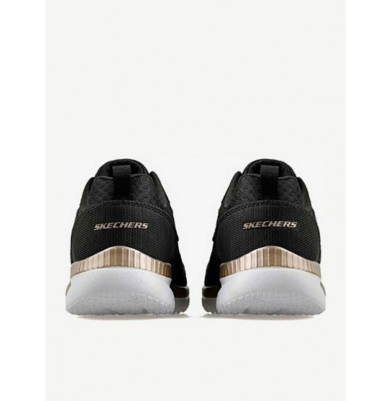 SKECHERS BOUNTIFUL 12606-ΒKRG ΓΥΝΑΙΚΕΙΑ ΑΘΛΗΤΙΚΑ ΠΑΠΟΥΤΣΙΑ ΜΑΥΡΑ 