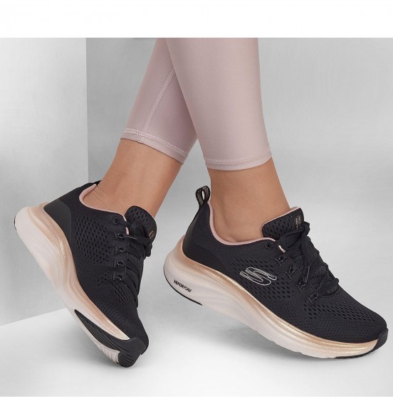 SKECHERS MIDNIGHT GLIMMER 150025-BKRG VAPOR FOAM ΓΥΝΑΙΚΕΙΑ ΑΘΛΗΤΙΚΑ BLACK ROSE GOLD
