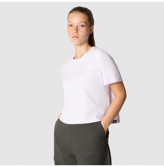 THE NORTH FACE W CROPPED SIMPLE DOME TEE NF0A87U4PMI ICY LILAC