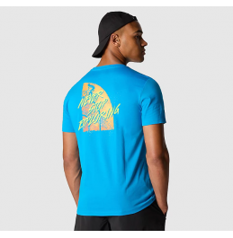THE NORTH FACE M FOUNDATION TRACKS GRAPHIC TEE NF0A882YRI3 SKYLINE BLUE