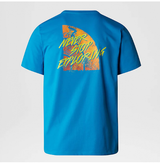 THE NORTH FACE M FOUNDATION TRACKS GRAPHIC TEE NF0A882YRI3 SKYLINE BLUE