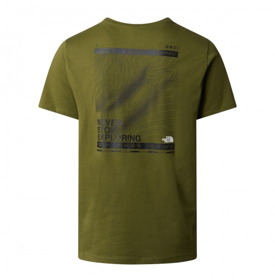 THE NORTH FACE M FOUNDATION MOUNTAIN LINES GRAPHIC TEE NF0A8830PIB FOREST OLIVE