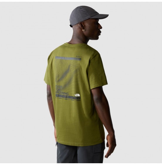 THE NORTH FACE M FOUNDATION MOUNTAIN LINES GRAPHIC TEE NF0A8830PIB FOREST OLIVE