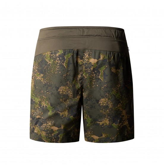 THE NORTH FACE M 24/7 7IN SHORT PRINT NF0A886W1BI FOREST OLIVE 